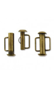 Magnetische schuif sluiting slide bar 16,5mm Antiek brons